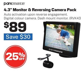 Repco 4.3" Monitor & Reversing Camera Pack offer