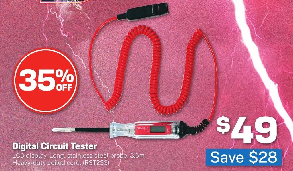 Digital Circuit Tester offer at Repco