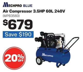 Repco Air Compressor 3.5HP 60L 240V offer
