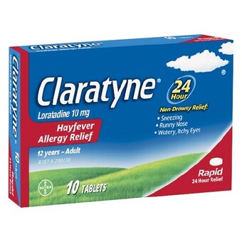 Woolworths Claratyne hayfever allergy relief antihistamine pk 10 offer