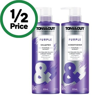 Woolworths Toni & guy shampoo or conditioner 600ml offer
