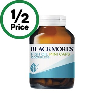 Blackmores odourless fish oil 1000mg omega 3 mini capsules pk 200