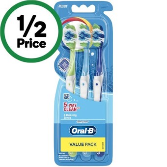 Woolworths Oral-b 5 way clean toothbrush pk 3 offer