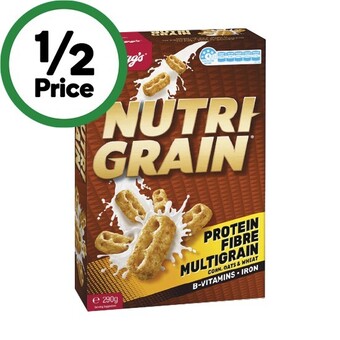 Woolworths Kellogg’s nutri-grain 290g or kellogg’s just right 460g offer