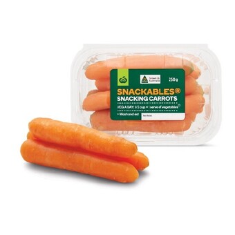 Woolworths Australian snackables carrots 250g pack offer