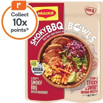 Woolworths Maggi smoky bbq bowls 150g offer