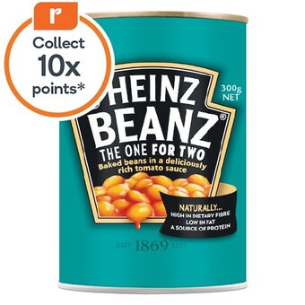 Woolworths Heinz baked beans or spaghetti 300g offer