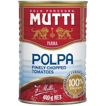Mutti polpa chopped or whole peeled tomatoes 400g