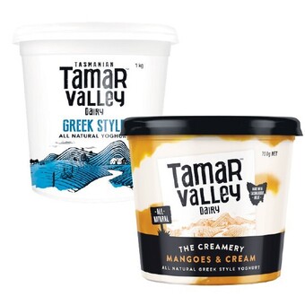 Woolworths Tamar valley greek or creamery yoghurt 700g-1 kg offer