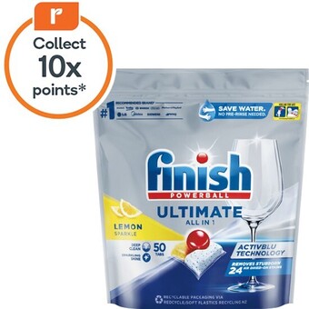Woolworths Finish ultimate all in one dishwasher tablets pk 50 offer