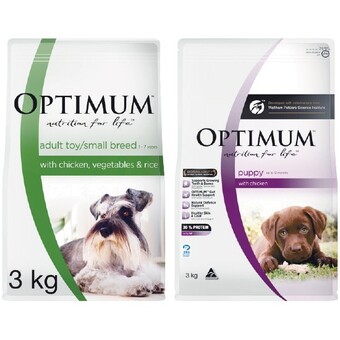 Woolworths Optimum dog dry dog food 2.6-3 kg offer