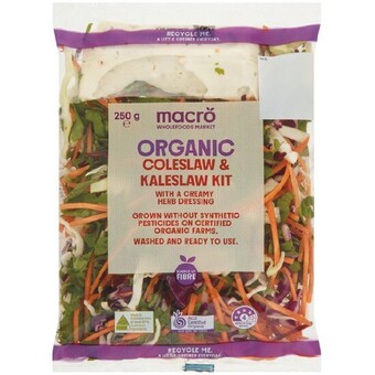 Woolworths Macro organic coleslaw & kaleslaw kit 250g offer