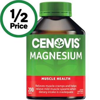 Woolworths Cenovis magnesium for muscle health tablets pk 200 offer