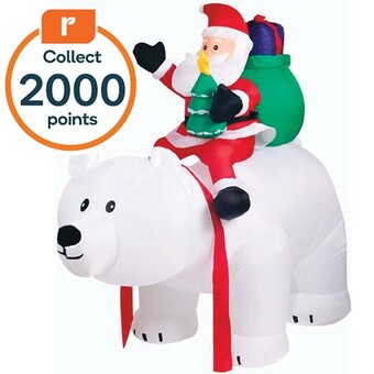 Woolworths Santaco inflatable christmas outdoor decorations santa led lights offer
