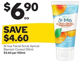 Woolworths St Ives Facial Scrub Apricot Blemish Control 150ml offer