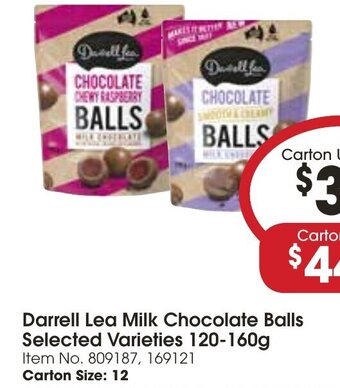 Campbells Wholesale Darrell Lea Milk Chocolate Balls Selected Varieties 120-160g offer