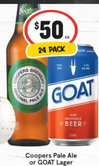 IGA Coopers Pale Ale or Goat Lager offer