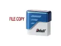 Officeworks Deskmate Pre-Inked Office Stamps File Copy Red offer