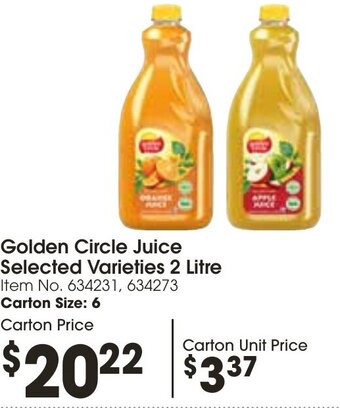 Campbells Wholesale Golden Circle Juice Selected Varieties 2 Litre offer