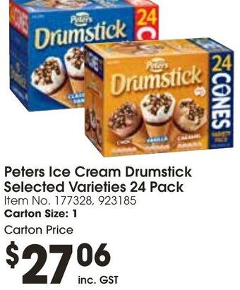 Campbells Wholesale Peters Ice Cream Drumstick Selected Varieties 24 Pack offer