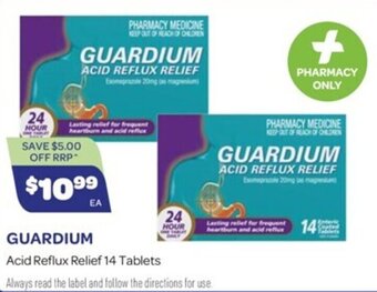 Health Save GUARDIUM Acid Reflux Relief 14 Tablets offer