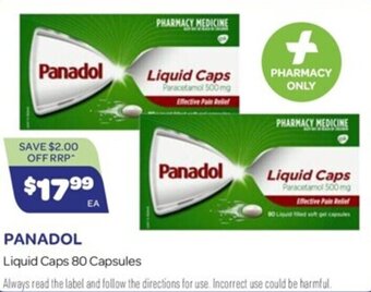 PANADOL Liquid Caps 80 Capsules