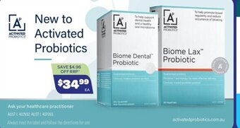 Health Save Biome Dental Probiotic, Biome Lax Probiotic offer