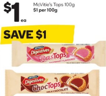 Woolworths McVitie's Tops 100g offer