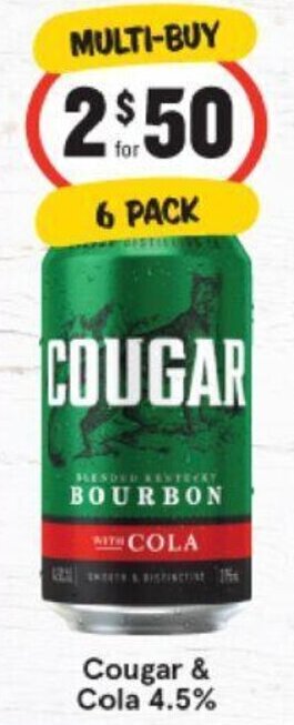 IGA Cougar & Cola 4.5% offer