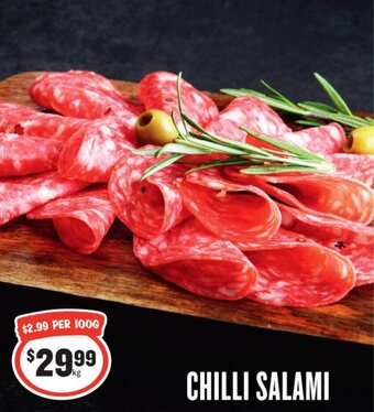 IGA CHILLI SALAMI offer