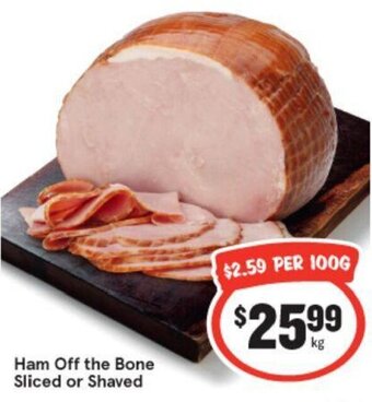 IGA Ham Off the Bone Sliced or Shaved offer