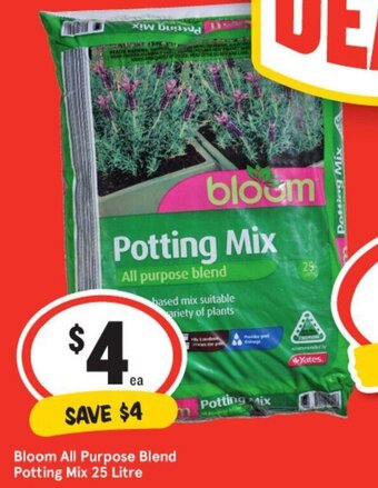 IGA Bloom All Purpose Blend Potting Mix 25 Litre offer