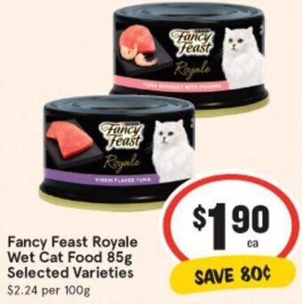 IGA Fancy Feast Royale Wet Cat Food 85g Selected Varieties offer