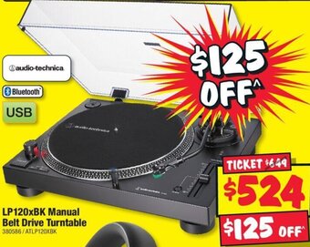 JB Hi-Fi LP120xBK Manual Belt Drive Turntable offer