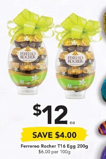 Drakes Ferrero Rocher T16 Egg 200g offer