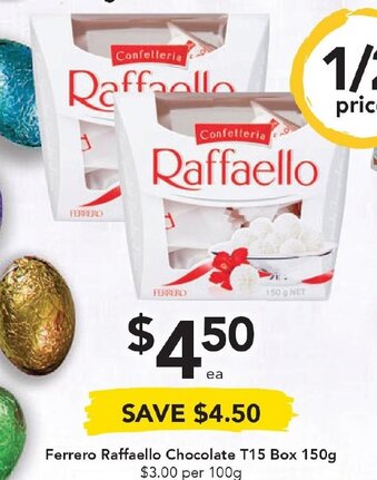 Drakes Ferrero Raffaello Chocolate T15 Box 150g offer