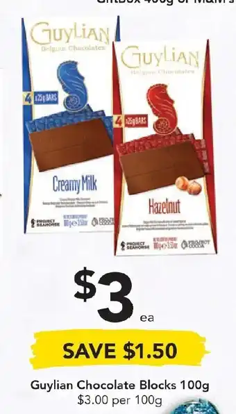 Drakes Guylian Chocolate Blocks 100g offer