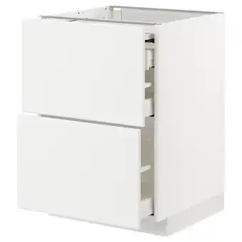 IKEA Metod / maximera bc w pull-out work surface/3drw, white/kungsbacka matt white, 60x60x80 cm offer