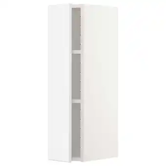 IKEA Metod wall cabinet with shelves, white/kungsbacka matt white, 20x37x80 cm offer