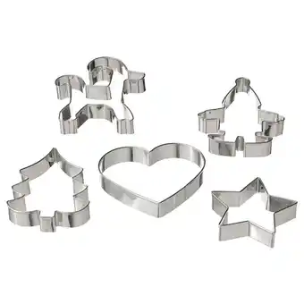 Vinterfint pastry cutter, set of 5, mixed shapes stainless steel