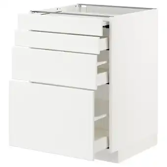 IKEA Metod / maximera bc w pull-out work surface/3drw, white/kungsbacka matt white, 60x60x80 cm offer