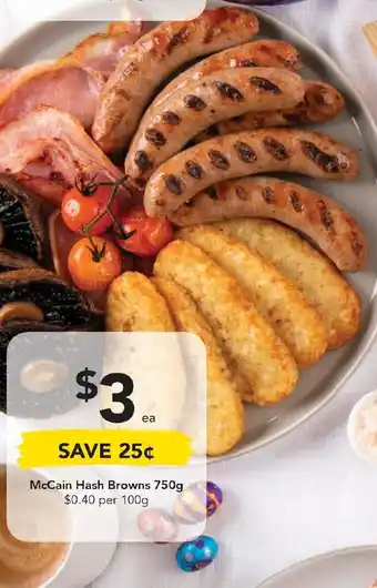 Drakes McCain Hash Brown 750g offer