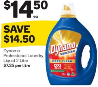 Woolworths Dynamo Professional Laundry Liquid 2 Litre offer
