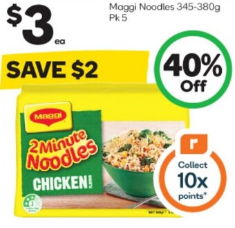 Woolworths Maggi Noodles 345-380g Pk 5 offer