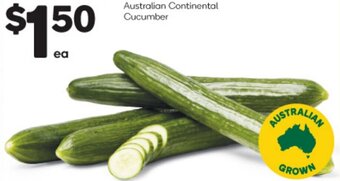 Woolworths Australian Continental Cucumber offer