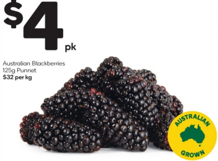 Australian Blackberries 125g offer at Woolworths