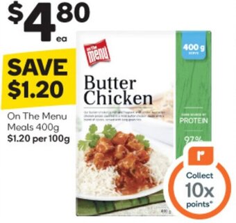 Woolworths On The Menu Meals 400g offer