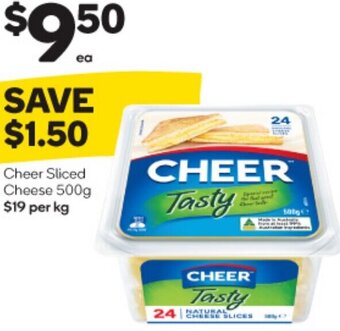 Woolworths Cheer Sliced Cheese 500g offer