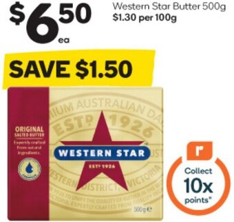 Woolworths Western Star Butter 500g offer