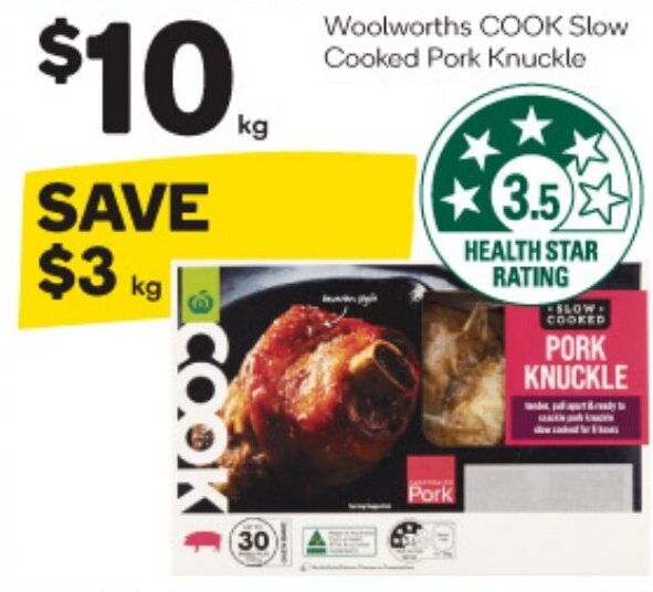 Woolworths COOK Slow Cooked Pork Knuckle offer at Woolworths